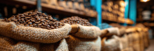 coffee beans burlap sacks market